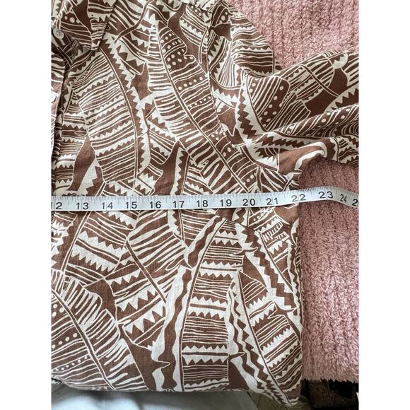 J. McLaughlin 100% Linen Button Front Blouse Shirt Top Size L Casual Work - Picture 5 of 9